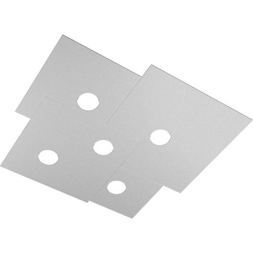 Moderne Deckenleuchte Platte Metall Grau 5 Lichter Gx53