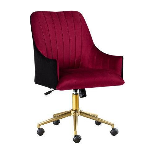 Bürostuhl 48x52x94 cm Drehstuhl Samt-Bürostuhl höhenverstellbarer Make-up-Stuhl mit Rollen Sessel Samtstuhl Schlafzimmer Büro 150 kg Rot