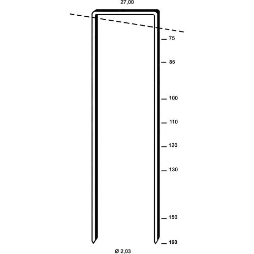 Alsafix Klammern Type WP 50mm passend zu Druckluftnagler, Stahldraht verzinkt - 2900 Stück