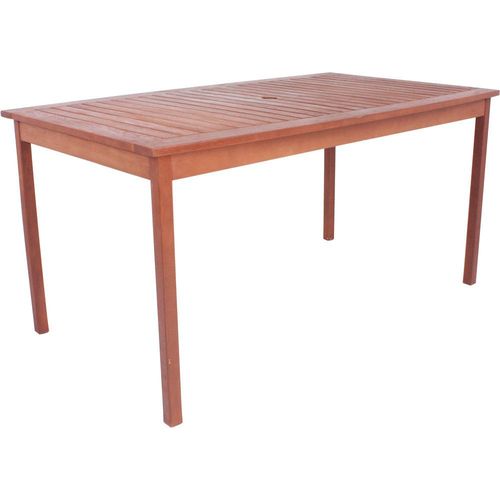 Terrassen Tisch aus Eukalyptus GARDA-120 in braun, B/H/T: ca. 150/73/90 cm