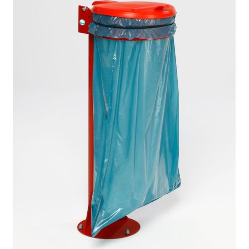 Standhalter mit Gummiband | mit Kunststoff-Deckel | HxBxT 105x37x46,5cm | Stahl | Rot