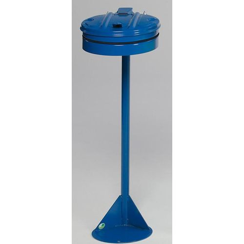 Standhalter mit Gummiband | mit Metall-Deckel | HxBxT 105x37x46,5cm | Stahl | Blau