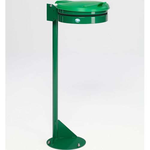 Standhalter mit Gummiband | mit Kunststoff-Deckel | HxBxT 105x37x46,5cm | Stahl | Grün