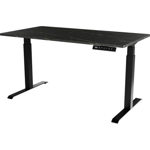 Höhenverstellbarer Schreibtisch MOORE LONG schwarz / san sebastian