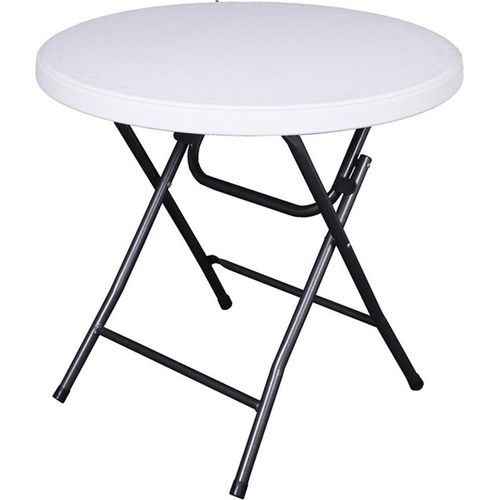 Gartentisch klappbar rund GARDA-120 in weiß, B/H/T: ca. 80/73/80 cm