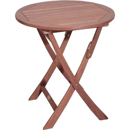 Balkon Beistelltisch mit Klappfunktion GARDA-120 aus Eukalyptus, B/H/T: ca. 70/73/70 cm
