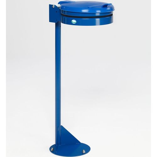 Standhalter mit Gummiband | mit Kunststoff-Deckel | HxBxT 105x37x46,5cm | Stahl | Blau