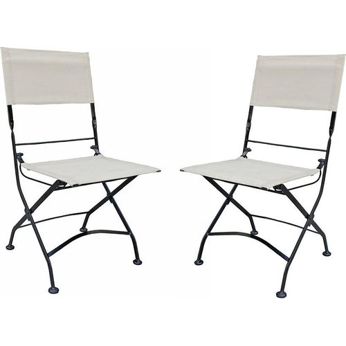 Klappstuhl 2er Set GARDA-120 in beige