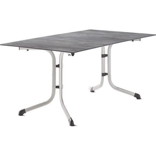 Klapptisch >Boulevard< in Beton hell, Polytec® - 160x73x90cm (BxHxT)
