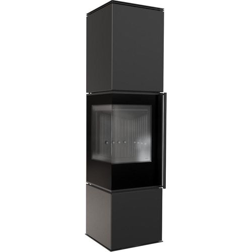 Kaminofen aus Stahl KRATKI REN/L links Ø 150 7 kW schwarz Verkleidung