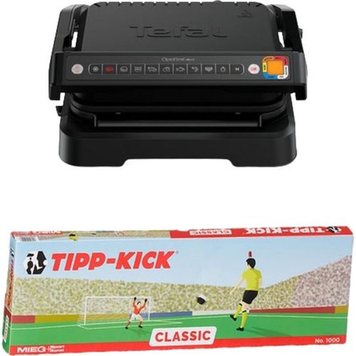 Tefal GC7748 OptiGrill - Kontaktgrill & Tipp Kick Spiel - schwarz