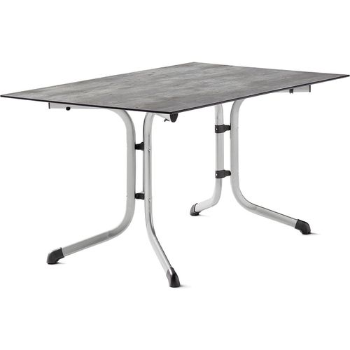 Klapptisch ></noscript>Boulevard< in Beton hell, Polytec® - 140x73x90cm (BxHxT)