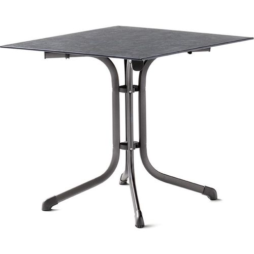 Klapptisch >Boulevard< in Schiefer anthrazit, Polytec® - 80x73x80cm (BxHxT)