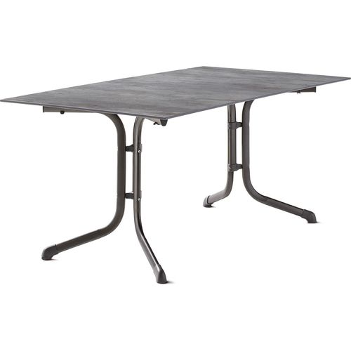 Klapptisch ></noscript>Boulevard< in Beton hell, Polytec® - 160x73x90cm (BxHxT)