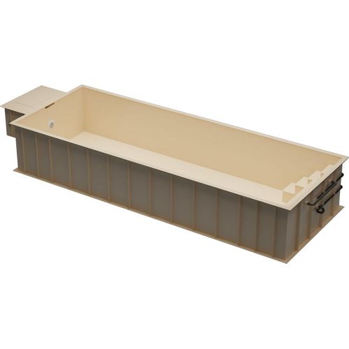 PP-Pool Premiumpaket mit Überdachung 8 m x 3 m x 1,366 m sand