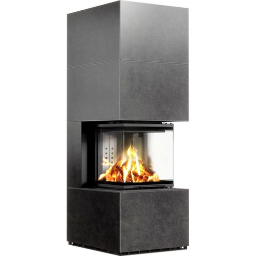 Kaminbausatz KRATKI NBC 500/500 Hoch 8 kW Ø 200 Sinter FOKOS GRAFITE mit Türfeder
