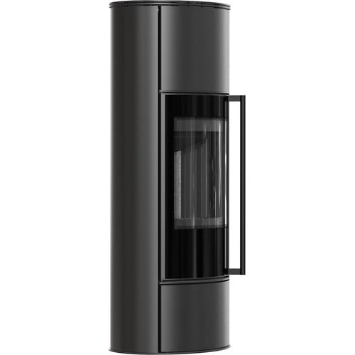 Kaminofen aus Stahl KRATKI ERIK Hoch Ø 150 5,5 kW schwarz Verkleidung mit Türfeder