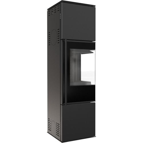 Kaminofen aus Stahl KRATKI REN/M rechts Ø 150 7 kW schwarz Verkleidung