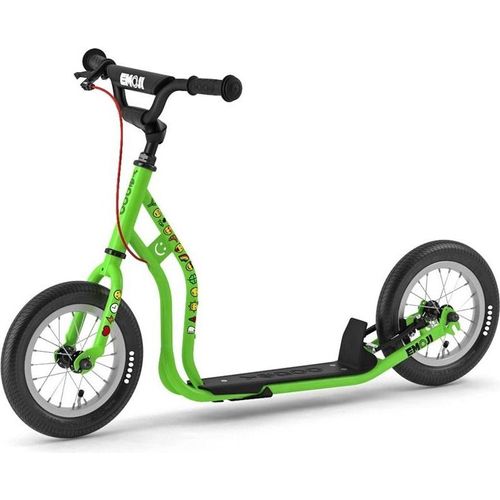 Tretroller Kinderroller Yedoo Mau Emoji 12/12 Scooter Roller Cityscooter grün