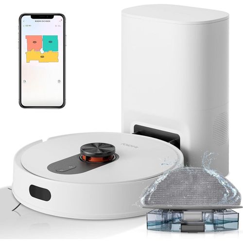 ROIDMI EVE ROOK Saugroboter mit Wischfunktion Absaugstation - 5000Pa Staubsauger Roboter Wisch LiDAR-Navigation Selbstreinigung Automatisch 75 Tage