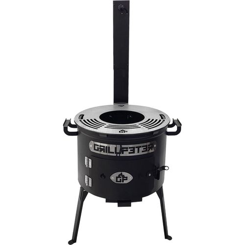 Utschak Asamat Ø 40 cm mit Grillplatte 4mm Grillrost Ø 20cm