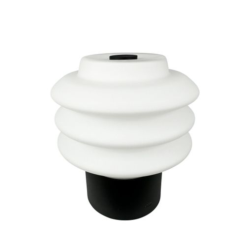 Tischlampe, Kabellos Dimmbar Tischleuchte, Led Tischleuchte Metall, Leselampe, USB Wiederaufladbare, Diva Schwarz Opal