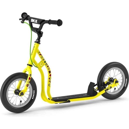 Tretroller Kinderroller Yedoo Mau Emoji 12/12 Scooter Roller Cityscooter gelb