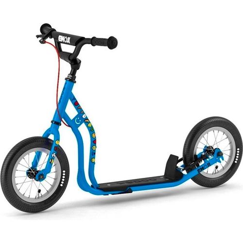 Tretroller Kinderroller Yedoo Mau Emoji 12/12 Scooter Roller Cityscooter blau
