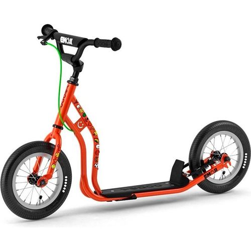 Tretroller Kinderroller Yedoo Mau Emoji 12/12 Scooter Roller Cityscooter rot