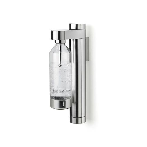 Stelton - Brus Wassersprudler mit Wandhalterung, Edelstahl
