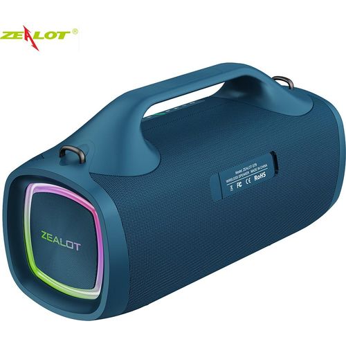 ZEALOT S79 Tragbarer kabelloser 100W-Lautsprecher mit Bluetooth 5.2, IPX7-wasserdicht, RGB-Lichteffekte, TWS-Stereo, Mobiler Lautsprecher