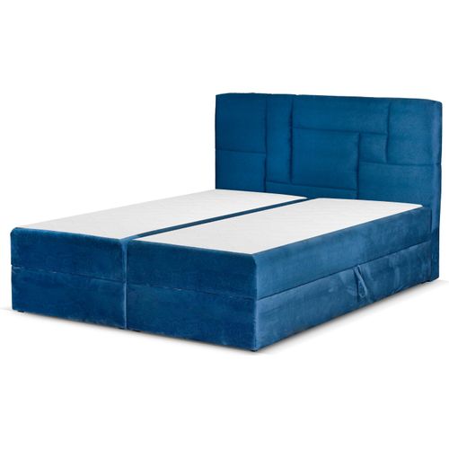 Messina Boxspringbett 160x200 mit Bettkästen und Stauraum H3 Matratze Hellbeige