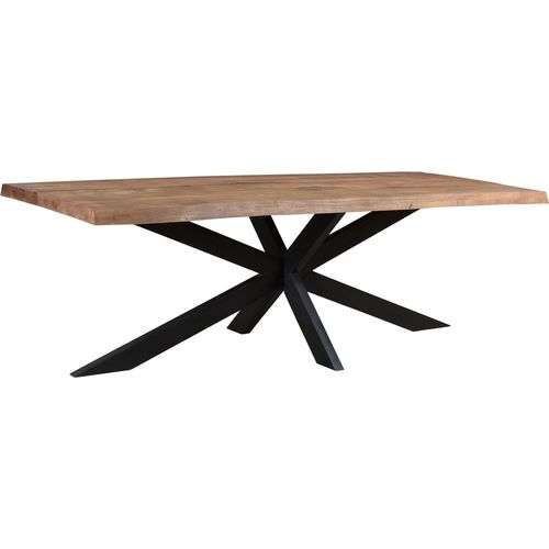 Tisch Sturdy 180x90x76 cm Mangoholz Stahl Natur Schwarz