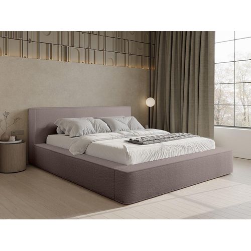 QUARTO Das Doppelbett ELMA 140/200 Euphoria 04 Designerbett mit Bettkasten & Lattenrost (braun)