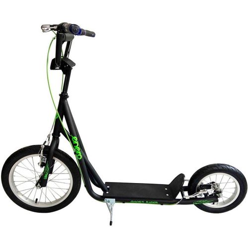ENERO GHOST Roller mit aufblasbaren Rädern und 2 Handbremsen, grün