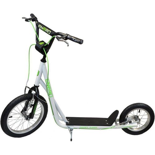 ENERO GHOST Roller mit aufblasbaren Rädern und 2 Handbremsen, weiß
