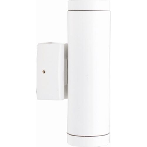 Wandlampe außen Messing Up Down H: 21 cm IP64 Weiß GU10 2-flammig länglich Modern Außenwandleuchte