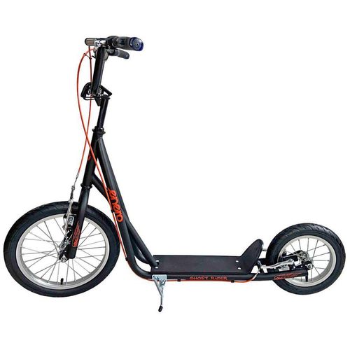 ENERO GHOST Roller mit aufblasbaren Rädern und 2 Handbremsen, schwarz