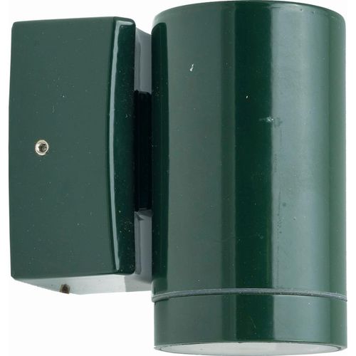 Wandleuchte außen Messing massiv GU10 IP64 10 cm hoch Grün Downlight Modern Außenwandleuchte