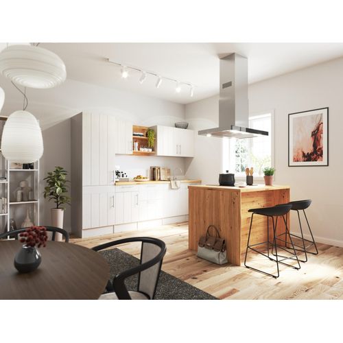 Küche Küchenzeile Landhaus Inselküche Induktion Anton 280 cm Respekta