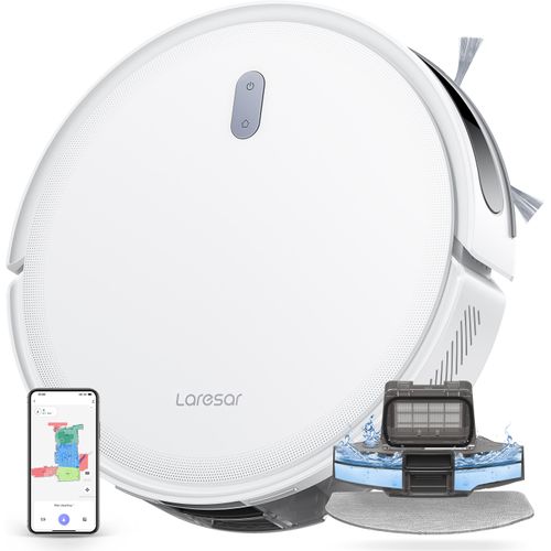 Laresar Staubsauger Roboter,6500Pa Transformative SOF LiDAR-Technologie,3-in-1-Roboterstaubsauger,APP/Alexa,L10