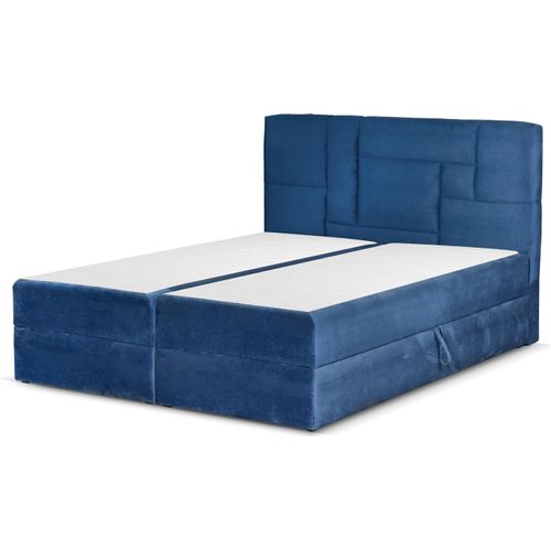 Messina Boxspringbett 180x200 mit Bettkästen und Stauraum H3 Matratze Hellbeige