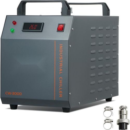 Industrieller Wasserkühler - CW-3000 - 80 W Luftgekühltes Industrielles Wasserkühler-Kühlsystem - 12 L Wassertankkapazität - 12 L/min Max. Durchflussrate - Für Lasergravurmaschine - Kühlmaschine.