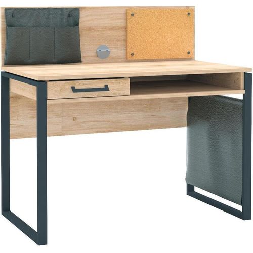 Schreibtisch mit Akzente und Füße in Metall Anthrazit