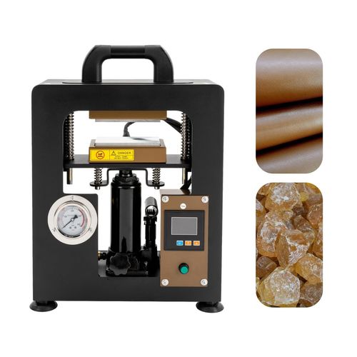 Rosin Presse, Kolophonium-Extraktionsmaschine mit Dual Heizplatten (6 x 12 cm), Mit digitaler Temperaturkontrolle und Manometer