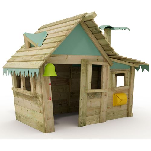 WICKEY Kinder Spielhaus Casita mit Holzdach und Fenster - pastellblau