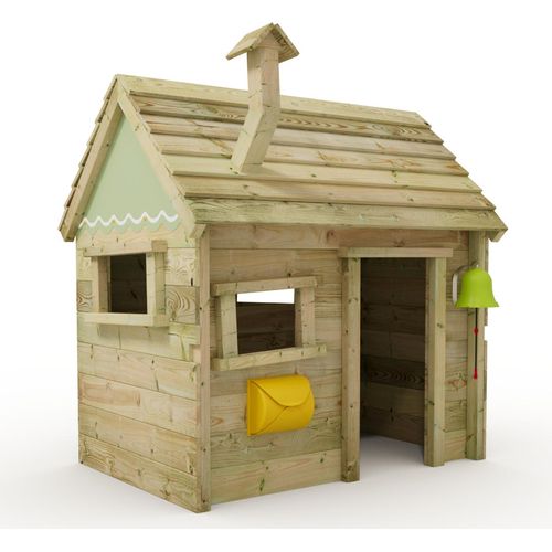 WICKEY Spielhaus für Kinder Inn mit Holzdach und Fenster - pastellgrün