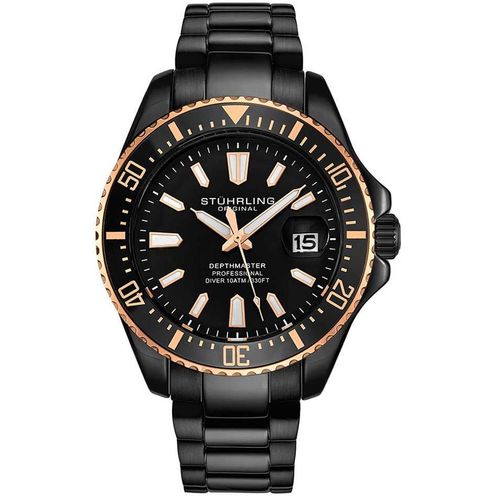 Stührling Herrenuhr Depthmaster 3950A Quarz 42mm - Hochpräzises Miyota-Uhrwerk