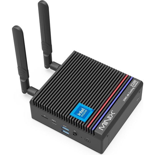 MINIX NEO Z100-0dB (512GB) / Intel N100 Mini PC, 512GB SSD, 16GB RAM, lüfterlos, Windows 11 Pro