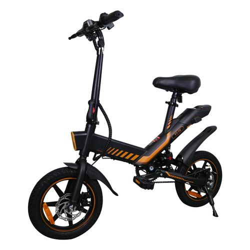 Elektrofahrräder 14 Zoll Reifen E Bike 36V 10,4Ah E-Faltrad Bike, Klappbar, Reichweite 40km, 25km/h, Damen /Herren Ebike Orange